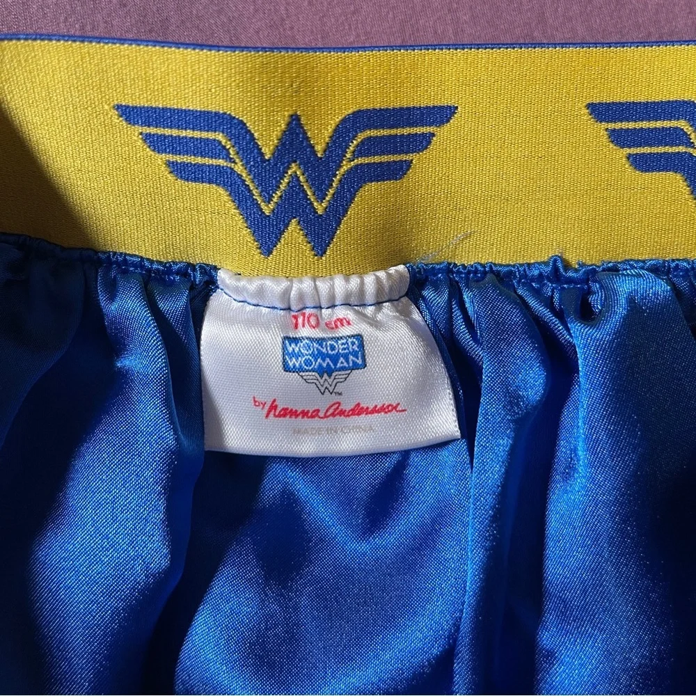 Hanna Andersson Wonder Woman Tulle Skirt Blue/Yellow - Kids Size 5 Superhero